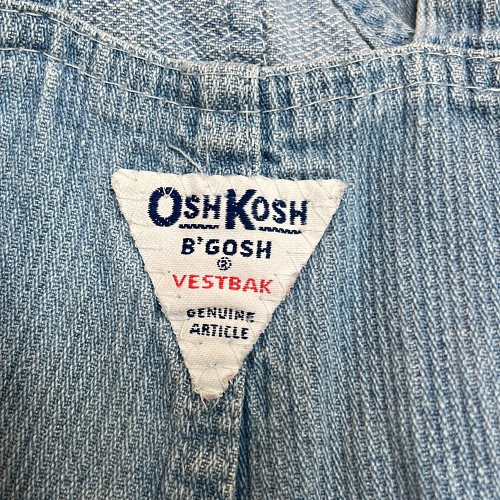 Vintage OshKosh B’Gosh Blue Overalls Kids Size 12M USA Made